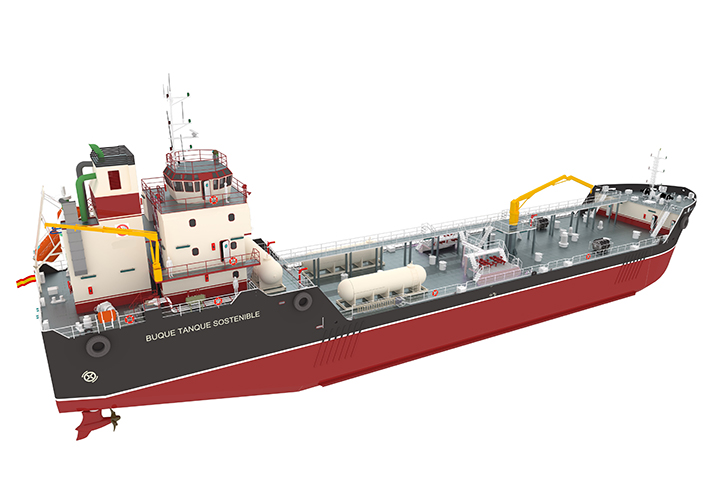 foto Sener culmina el diseño de un nuevo buque tanker de biocombustibles sostenible capaz de capturar CO2 de otras embarcaciones.